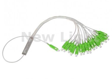 1*16 ABS Zwarte doos Optische PLC Splitser/Vezel Optische Koppeling met 3.0mm Ingevoerde Kabel