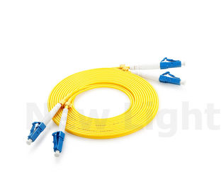 Lc-LC de Vezel Optische Kabel 3.0mm van de Schakelaar Enige Wijze Duplex de Vezel Gele Kabel van Lszh