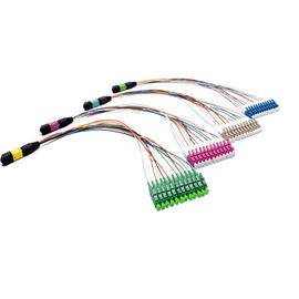 12 de Kabel van de vezelsventilator uit MTP MPO OM3/OM4 voor Interconnect Cassettes