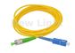 FC APC/Sc UPC 3m Vezel Optische Kabel, Enige het Flardkabels van de Wijzevezel voor Netwerken