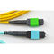 12 kernmpo MTP Kabel, de Gele Assemblage van de de Vezel Optische Kabel van de Kleurenboomstam voor SFP