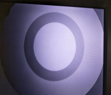 200Î¼m core diameter grinding end face at 200x magnification