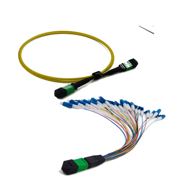 Singlemode Laag de Toevoegingsverlies 3.0mm van de 12 Vezel Optisch MPO MTP Kabel Ruw gemaakte Vlecht