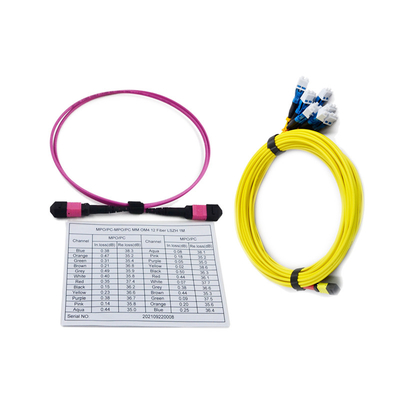 kopen 3.0mm 100G MPO aan MPO Jumper Fiber Cable Female Connector 10m Laag Toevoegingsverlies online manufacture