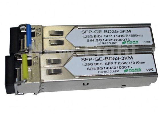 kopen Hoogwaardige 1.25G BiDi SFP-transceiver met single-mode fiber en 3 km transmissieafstand online manufacture