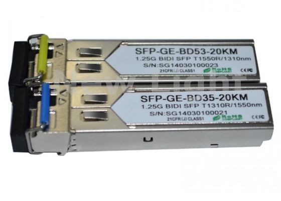 kopen 1.25Gbps 20km Single Mode SFP Transceiver met digitale diagnostische monitoring voor glasvezelnetwerken online manufacture