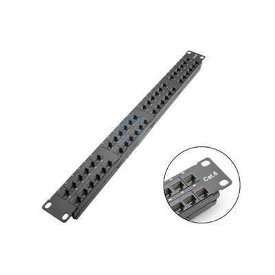 kopen 24-poorts 1U hoge RJ45 patchpaneel met metalen constructie voor in rack monteerbare Ethernet-netwerken online manufacture