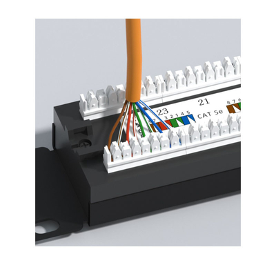 kopen Metalen RJ45 Ethernet Patch Panel met kabelbeheer 1U Hight Shielded Compatibility voor online manufacture