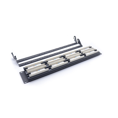 kopen 1U Metal RJ45 patch panel voor op een rack te monteren Cat5e/Cat6/Cat6a/Cat7 Ethernet-verbindingen online manufacture