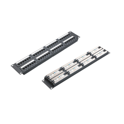 kopen Rack-montagebaar RJ45 Ethernet-patchpaneel met afscherming en kabelbeheer online manufacture