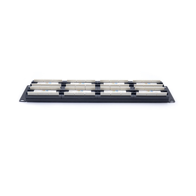 kopen 1U 2U Kabelmanagement Ethernet Patch Panel Krone IDC Termination Zwart metaalpaneel online manufacture