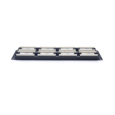 kopen 1U 2U Zwart Metalen RJ45 Patchpaneel met Krone IDC-aansluiting voor Ethernet Kabelbeheer online manufacture