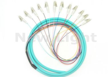kopen Het groene Koord van het de Vezelflard van LC OM3, 1.5M Lengte 12 de Optische Kabel van de Kern Multimode Vezel online manufacture