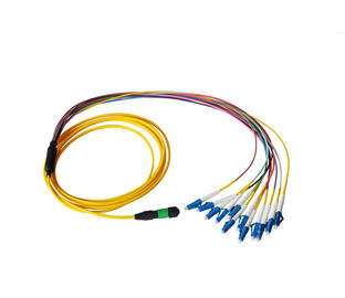 kopen van de de Kabel enig wijze van de 8 kernmpo vezel van de de ventilator uit optische vezel van pvc/van LSZH MPO- LC het flardkoord online manufacture