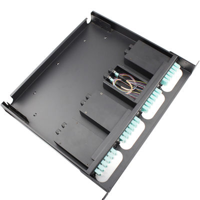 kopen 1U glasvezelverdelingsframe met 144 kernen maximale capaciteit en roestvrij staal voor FTTH/FTTB/FTTX-netwerken online manufacture
