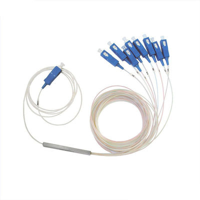 kopen 1x8 Poort Configuratie Glasvezel Splitter met 1260-1650nm Werkende Golflengte en Stalen Buis Type voor FTTH / CATV online manufacture