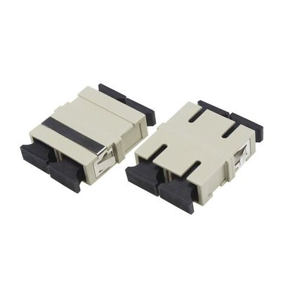kopen Beige kleur Single Mode SC-vezeloptische adapter met laag invoegverlies voor telecommunicatie online manufacture