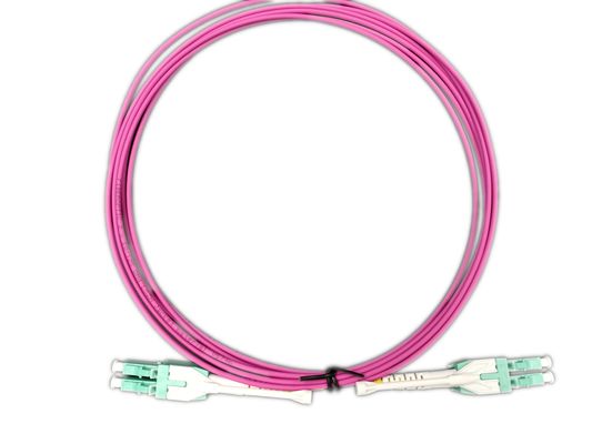 kopen LC Unitboot OM4 Magenta Duplex optische vezel patch cord met aanpasbare lengte online manufacture