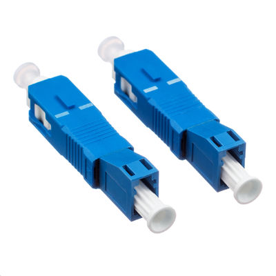 kopen SC-LC Glasvezeladapter met laag invoegverlies en blauwe kunststof behuizing voor hybride connectorapplicaties online manufacture