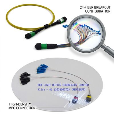 Kopen Ultra-Low Insertion Loss MPO MTP Patch Cord ≤0.35dB 3.0mm LSZH 12-Fiber voor 10G 40G 100G High-Bandwidth Data Centers online manufacture