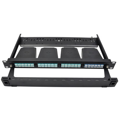 kopen 1U Rack Mountable Fiber Optic Patch Panel met 96-core LC en SPCC Zwarte Coating voor Datacenters online manufacture