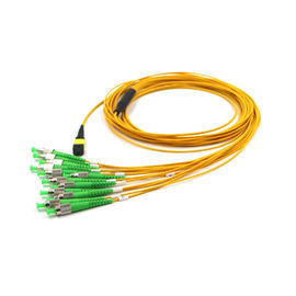 kopen 12 Vezel Low Loss Gele MTP MPO Trunk Kabel 1 Meter ST APC Patch Cord 3.0mm Diameter online manufacture