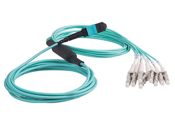 kopen MPO MTP Fan Out Cable 8/12/24 Core Fiber Optic Patch Cord met aanpasbare lengte en laag invoegverlies online manufacture
