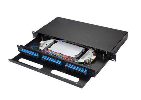 kopen 19 inch 24 Port Slide-out Drawer Enclosure Fiber Optic Terminal Box voor datacenters en vooraf afgesloten installaties online manufacture