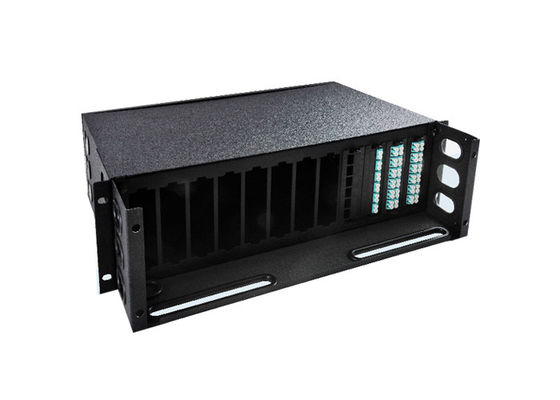 kopen 19 inch Rack Mount Fiber Optic Patch Panel met lakenstructuur voor FTTH FTTB FTTX-netwerk online manufacture