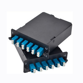 kopen 2x mpo-12 aan de Duplex van 12x LC, Type A, 24 Vezelsom3 Multimode FHD MPO Cassette online manufacture