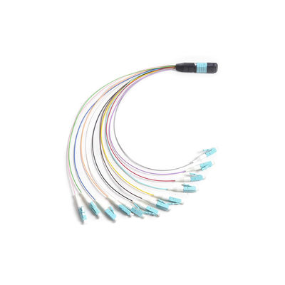 kopen 12F MTP-LC Glasvezel MPO Breakout Kabel met 0,9 mm Diameter en Laag Invoegverlies ≤ 0,3 dB voor Toepassingen met Aanpasbare Lengte online manufacture