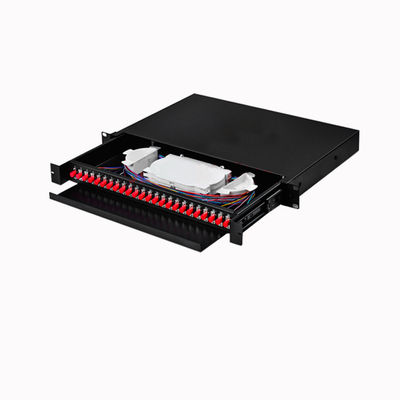 kopen 24 Port Rack Montagebaar glasvezel patch paneel met glijd-out lade behuizing voor datacenters online manufacture