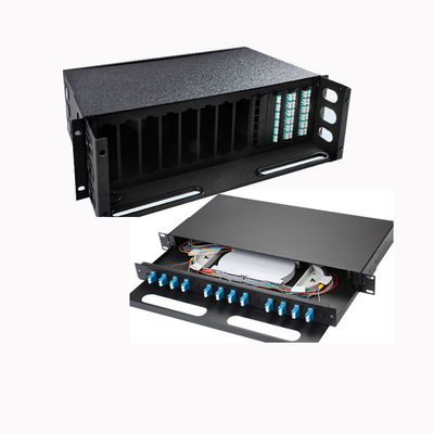 kopen 1RU Rack Mount Fiber Optic Patch Panel met 36 poorten en ladestijl voor eenvoudig kabelbeheer online manufacture