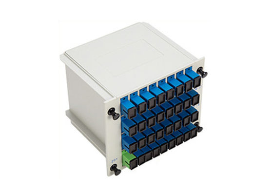 kopen 1x32 Plug-in type PLC glasvezelsplitter met SC-connector voor FTTX-systemen online manufacture