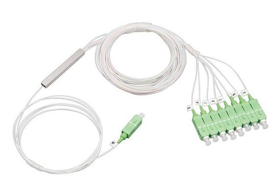 kopen 1x8 Mini Type PLC Splitter met SC Connector en Roestvrijstalen Buis voor Glasvezelnetwerken online manufacture