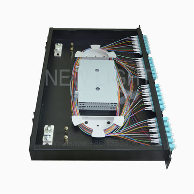 kopen 12 24 48 96 Port-optisch distributieframe met uitrullend kastje en koudgewalste staalconstructie online manufacture