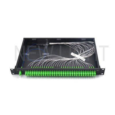 kopen Rack gemonteerde 1x32 glasvezel splitter met roestvrijstalen buis voor hoge betrouwbaarheid PLC optische splitter online manufacture