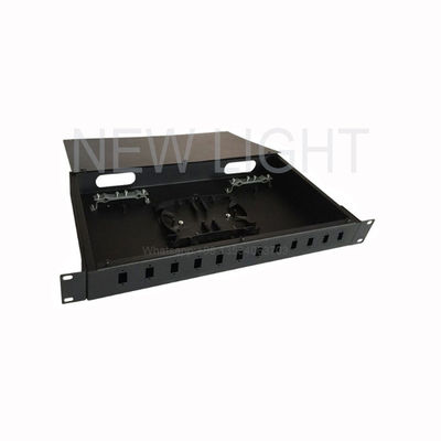 kopen 1U Rackmount Fiber Optic Patch Panel met 12-48 poorten en SC-adapters voor hoogdichtheidsvezelbeheer online manufacture
