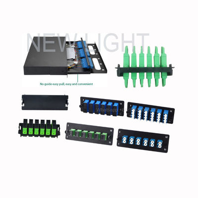 kopen 1U 2U 3U 4U LGX Fiber Optic Patch Panel met 12 Fiber Capacity Rack Montable en Slide-out Tray voor gemakkelijke toegang online manufacture