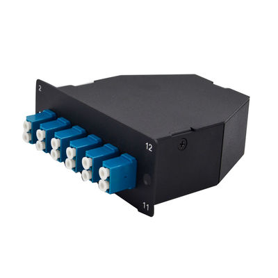 kopen Rack Gemonteerde 12-vezels MPO Cassette Module met 1550nm Golflengte voor Hoge Dichtheid Glasvezelnetwerken online manufacture