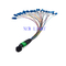 Lage de Vezel Optische Kabel SM 0.9mm Diameter 12 van het Toevoegingsverlies MPO Kleuren