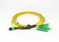 Groene Kabel 8 Kernvezel Optische MPO van MPO MTP aan LC-de Kabel van de Flardboomstam voor CATV