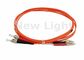 Oranje van de de Wijze Duplexvezel van LC FC Enige Optische Kabel 9/125 met UPC Poolse Schakelaar