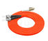 multi van het de optische vezelflard van de wijze st-LC schakelaar koord 3.0mm de duplex oranje kabel van pvc