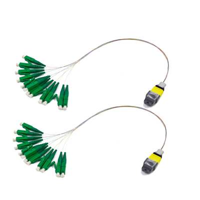 Multimode MPO - 8LC-van de het Koord Laag toevoeging van het Vezel Optisch Flard verlies 3.0mm 50/125