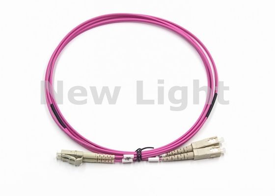 LC-SC UPC Duplex optische vezel patch cord 2,0 mm PVC OM4 Multimode 50/125