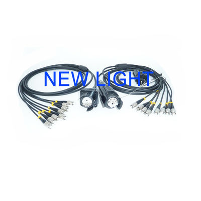 4 Cores 5mm Gepantserde Buitenwaterdichte Glasvezel Patchkabel MPO Jumper voor FTTA