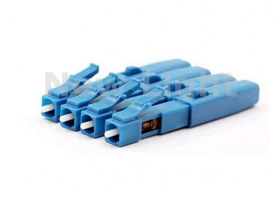 Blauwe enkelmodus ingebedde LC-snelconnector voor FTTH-optische toepassingen