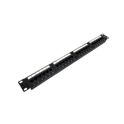 Zwarte 1U-netwerkplakplaat voor Cat5e/Cat6/Cat6a/Cat7-compatibiliteit RoHS/UL/CE-gecertificeerd
