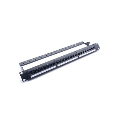 24 Port 1U Hoogte RJ45 patch panel met 110/Krone IDC-terminatie voor efficiënt netwerkbeheer